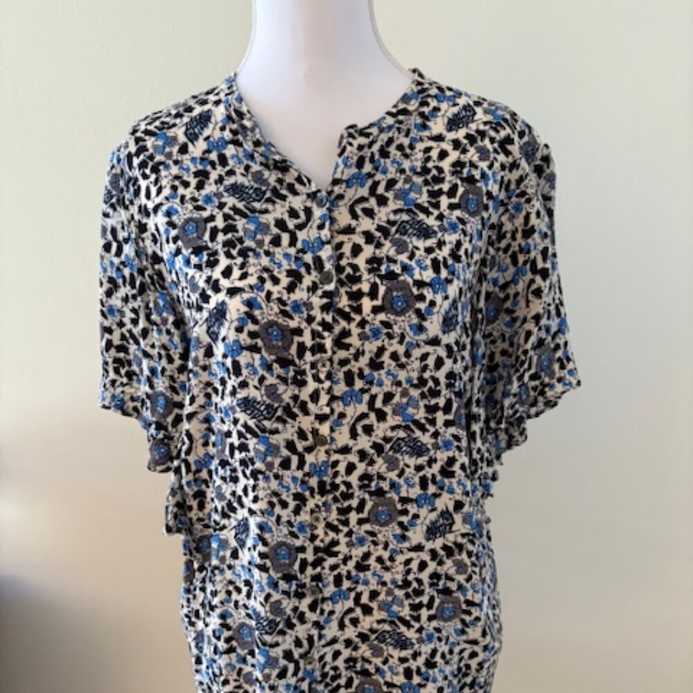 Zadig & Voltaire Tafi Flutter Sleeve Blouse